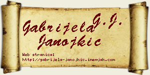 Gabrijela Janojkić vizit kartica